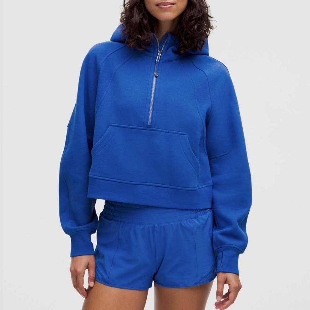 Scuba Half Zip Hoodie Blue